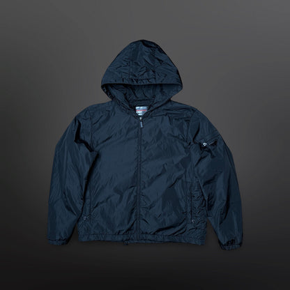 Prada Jacket Jakke L Large Grå Sort Triangle Logo Forårsjakke