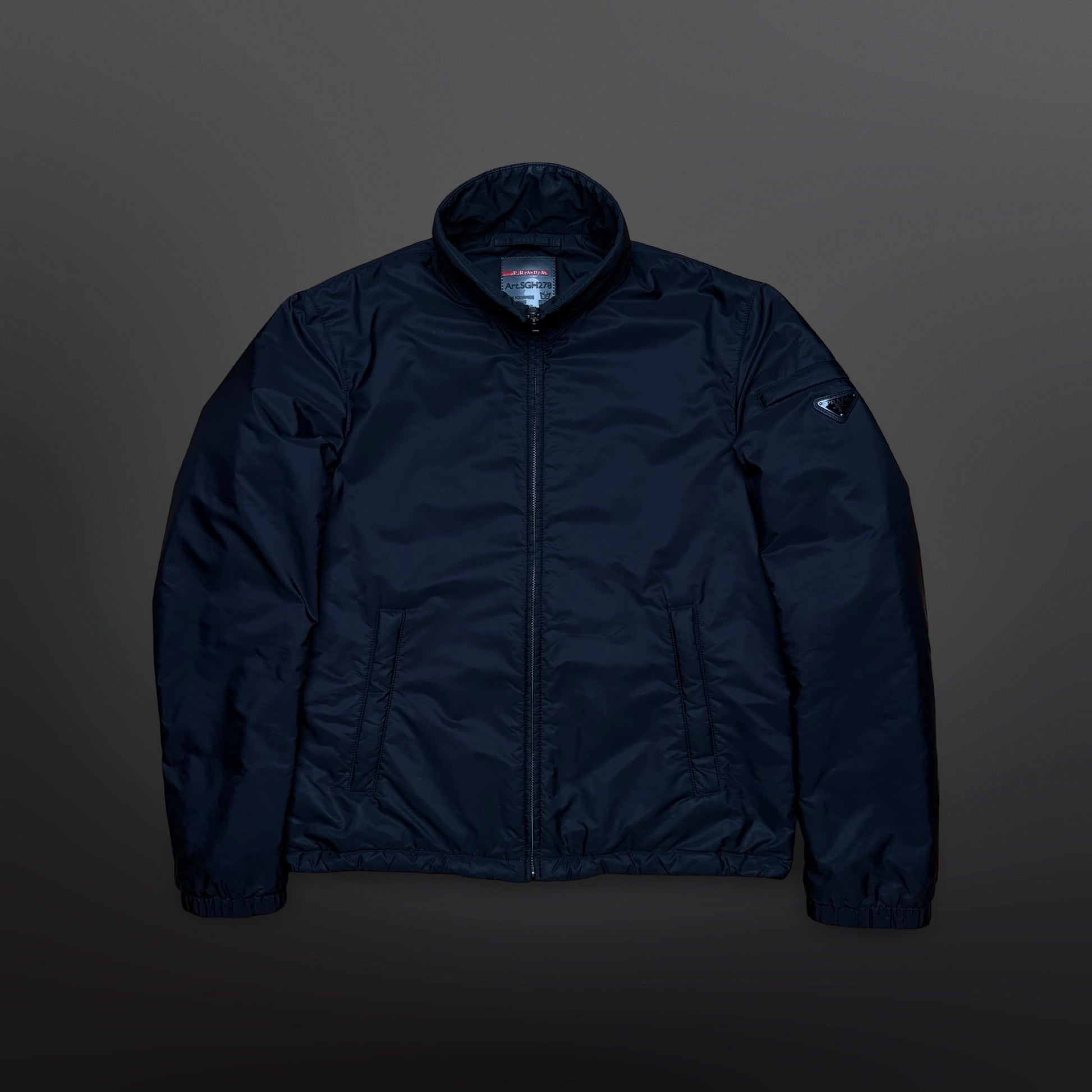 Prada Jacket Jakke Sort Black Str.46 M Medium Forårsjakke