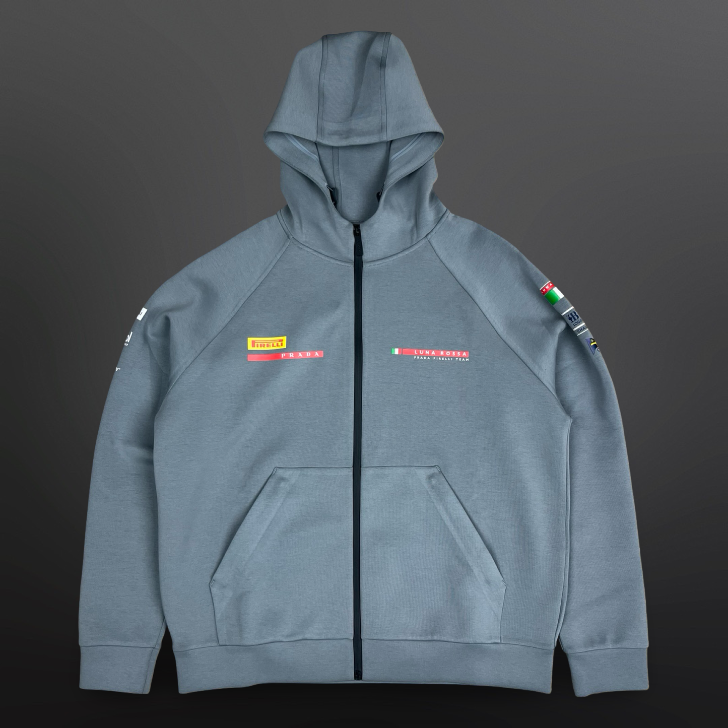 Prada Luna Rossa Pirelli Team Hoodie – Grå Str. XL