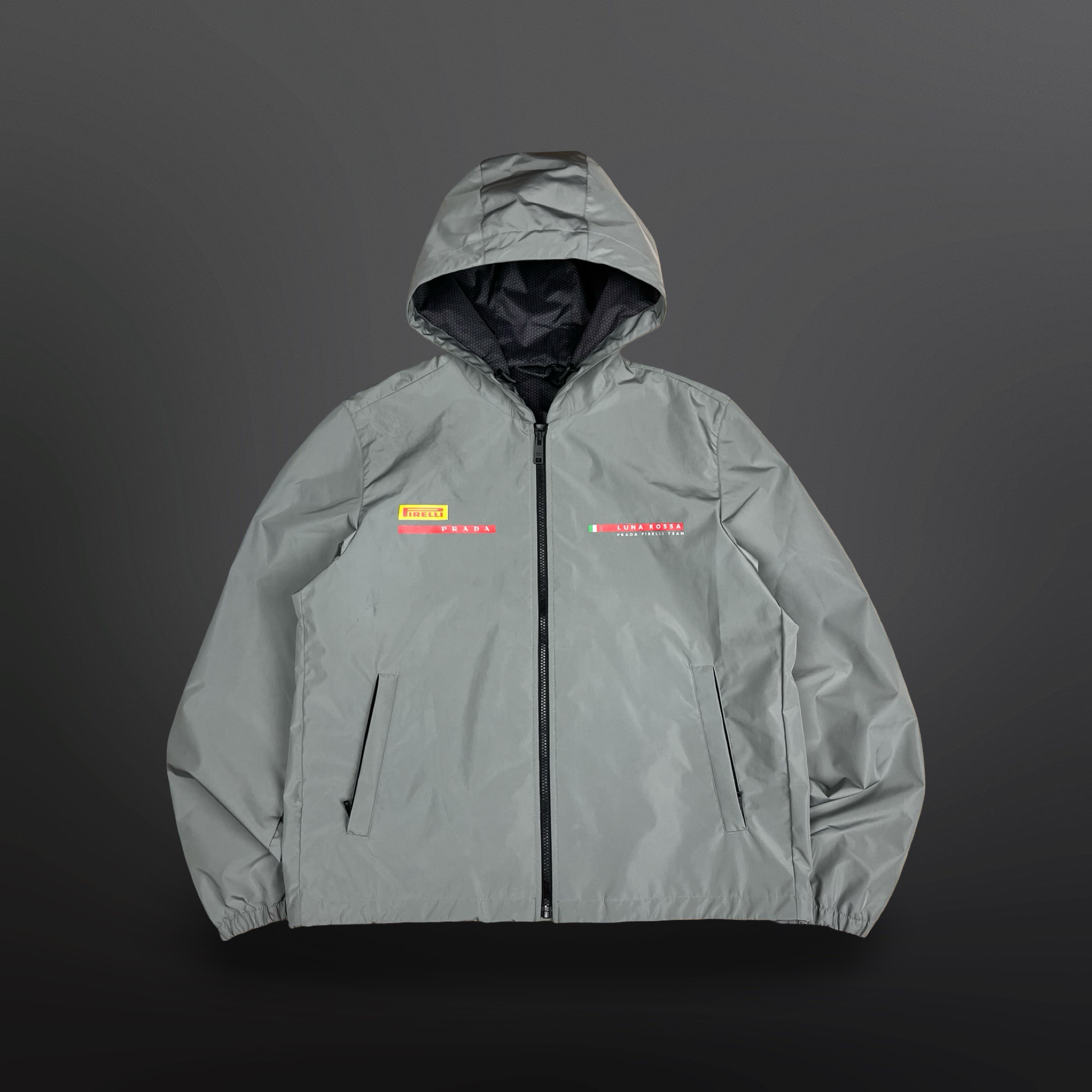 Prada Luna Rossa Pirelli Team Shell Jacket – Grey – Str. XL