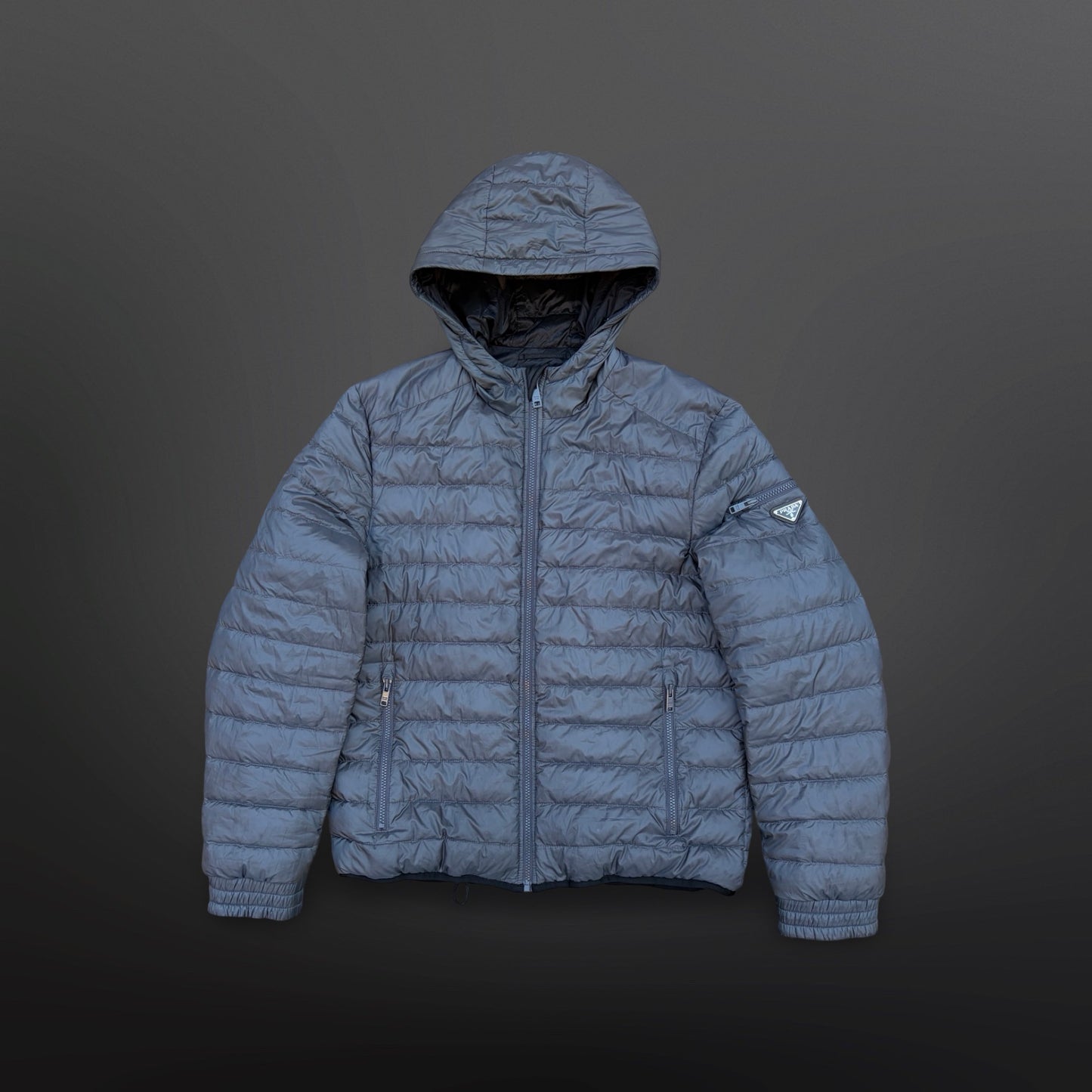 Prada Micro Puffer Jacket – Grey (Str. 52 / fits M)