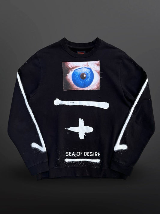 Raf Simons A$AP Rocky  Sweatshirt Sea Of Desire M Medium Sort Black 12AW