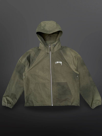 Stüssy Beach Shell Jacket Faded Grøn Khaki M Medium