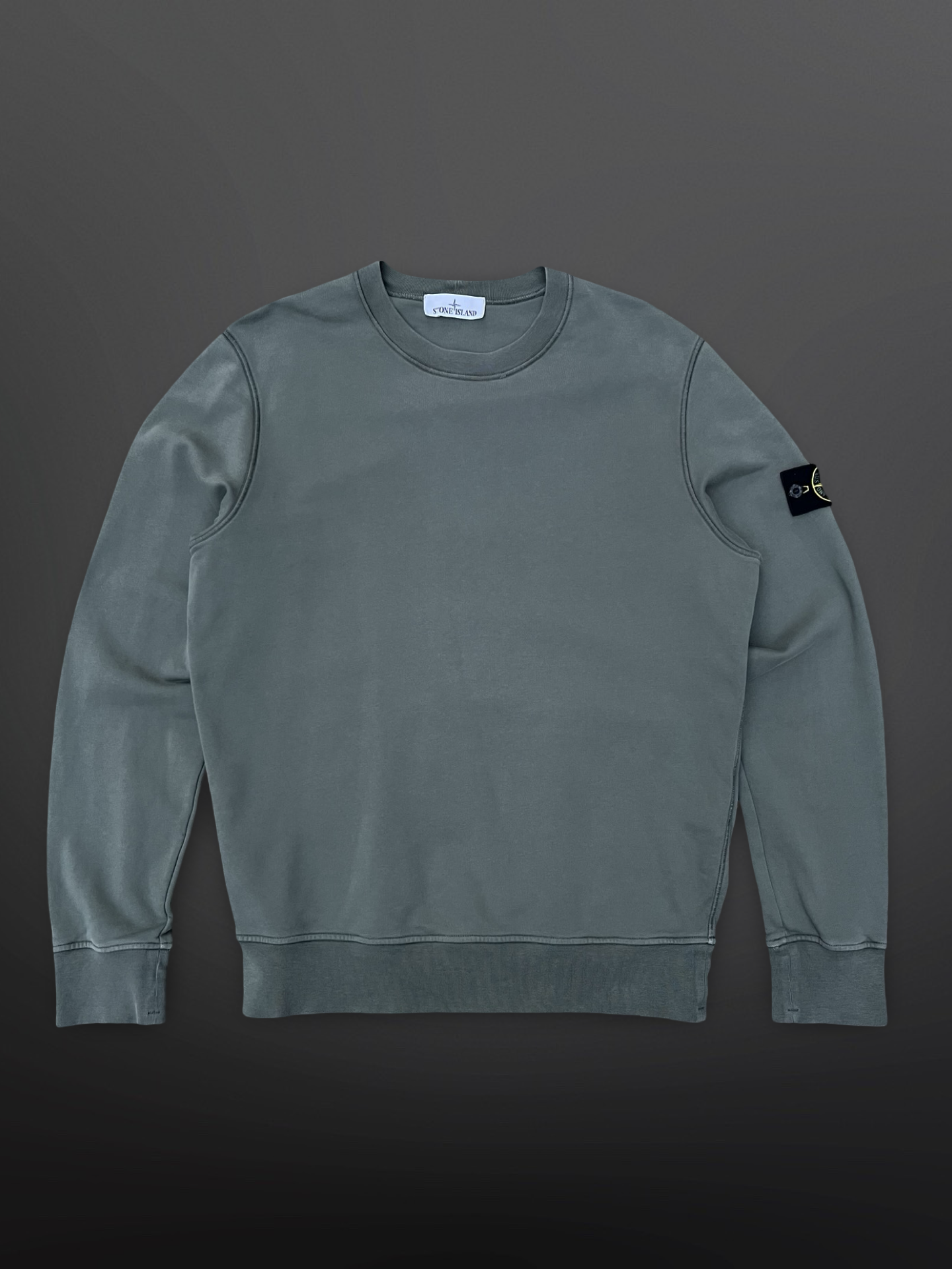 Stone Island Crewneck Sweatshirt Grågrøn Khaki, Str. L