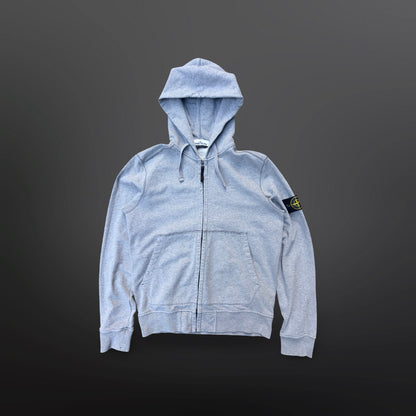 Stone Island Full-Zip Hoodie – Grey – Medium