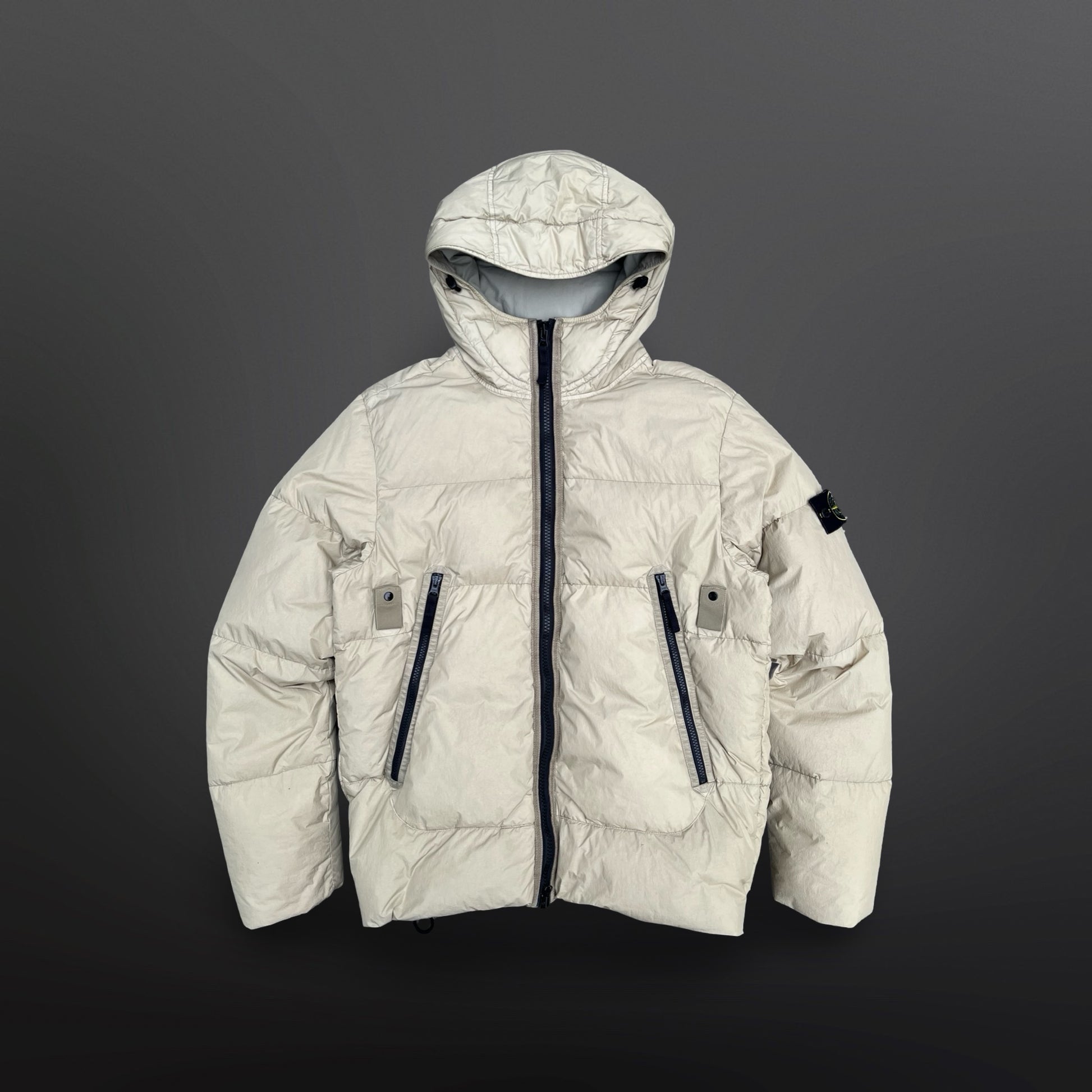 Stone Island Garment Dyed Crinkle Reps Down Jacket L Large