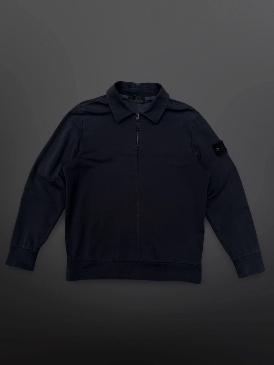 Stone Island Ghost 629F3 Quarter Zip Sweatshirt Sort Black M Medium