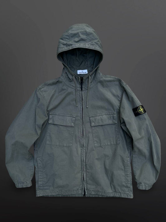 Stone Island Jakke Supima Twill Cotton Stretch TC Green Grøn XL 801542610