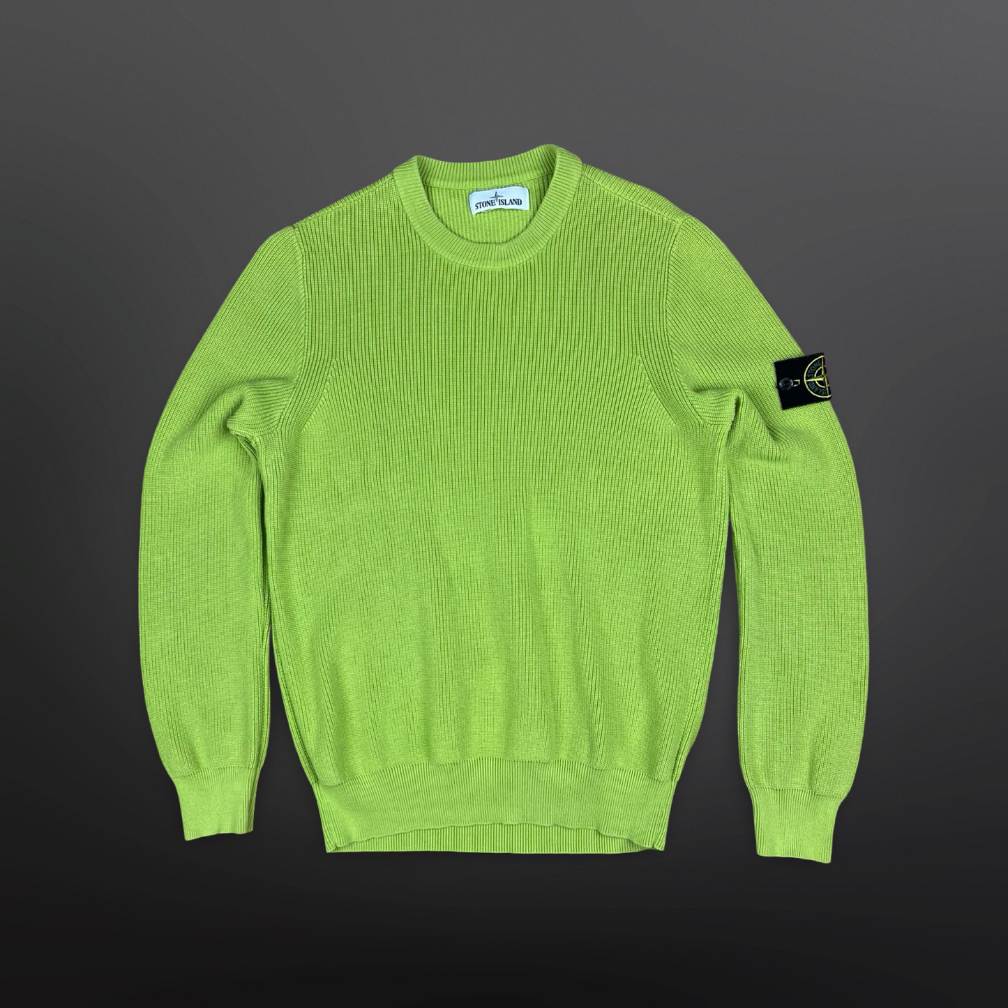 Stone Island Rib Knit Sweater – Grøn – Str. Medium