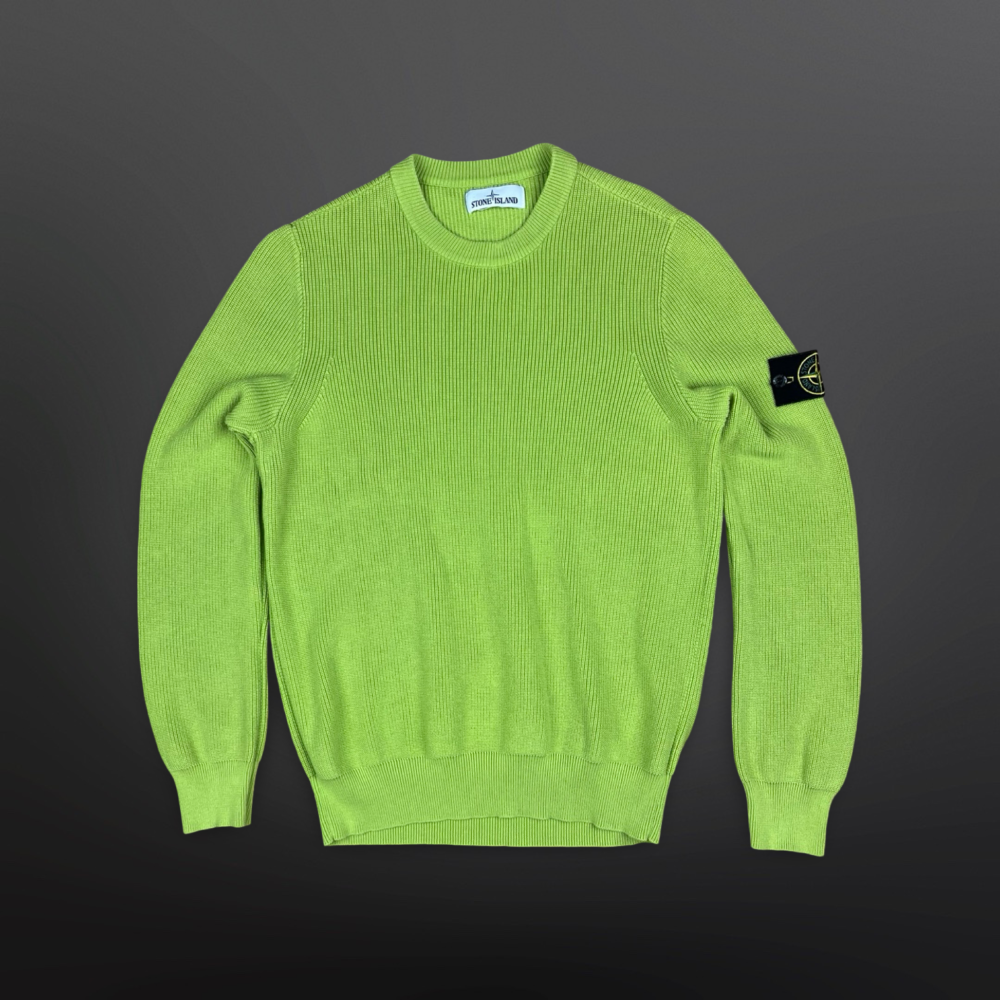 Stone Island Rib Knit Sweater – Grøn – Str. Medium