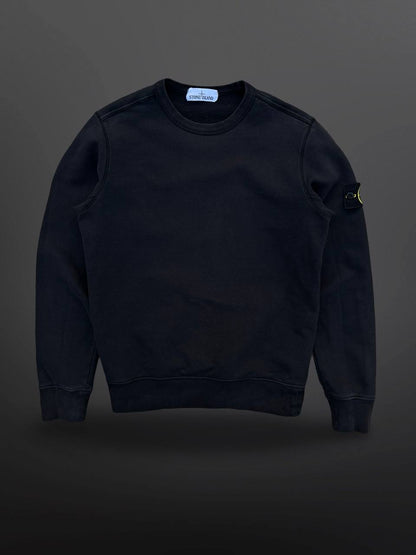 Stone Island Sweatshirt Crew Neck i Sort Small Brugt Used