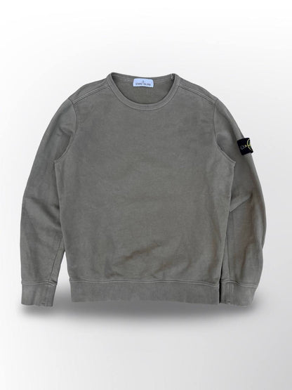 Stone Island Sweatshirt i oliven farve Large Brugt
