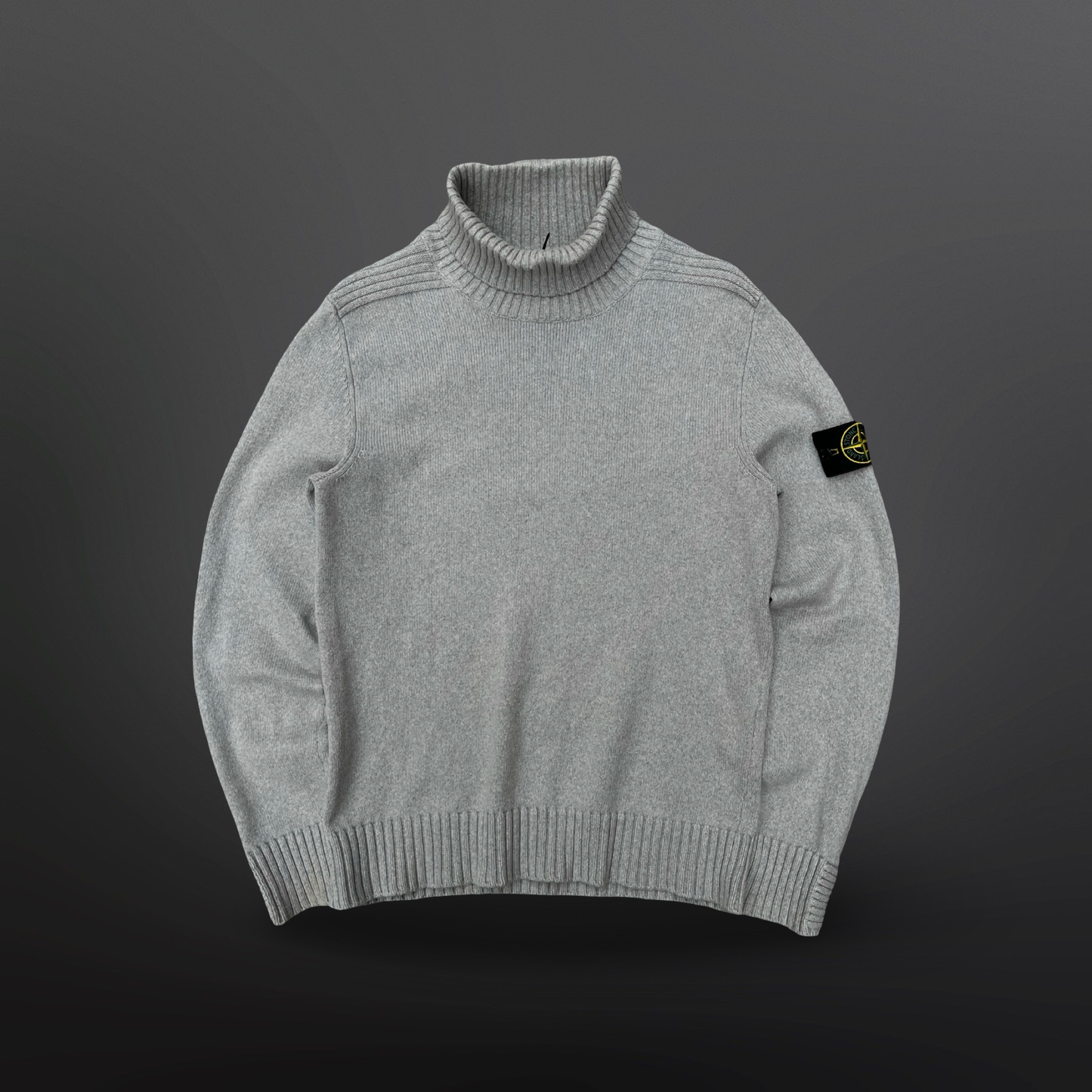 Stone Island Turtleneck Knit – Light Grey Str. L