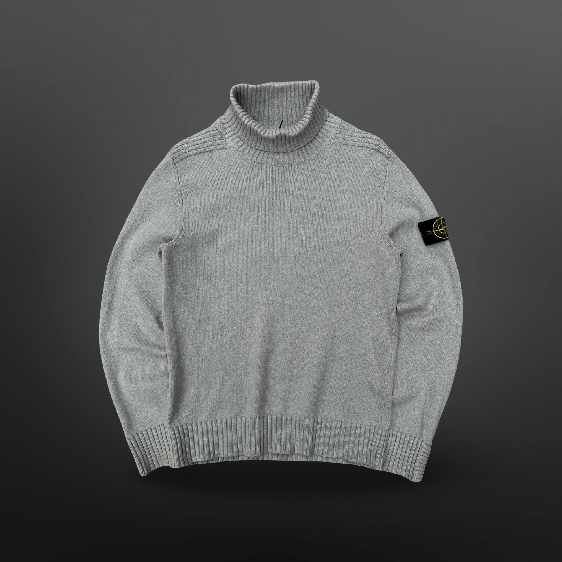 Stone Island Turtleneck Knit – Light Grey Str. L
