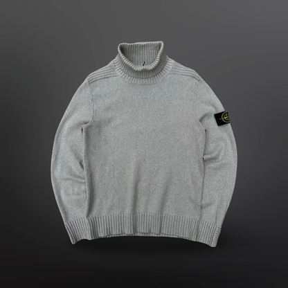 Stone Island Turtleneck Knit – Light Grey Str. L