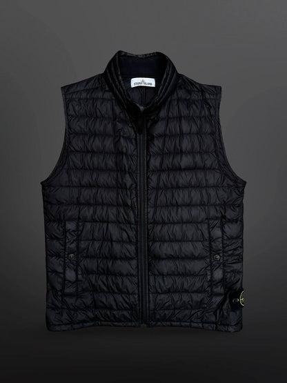 Stone Island Vest Micro Rip Stop 7 Sort Black M Medium Packable