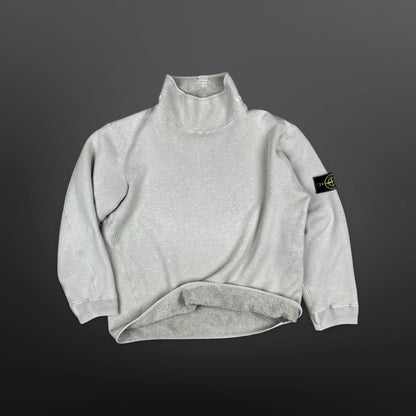 Stone Island Vintage Sweatshirt – Fleece Lined – 1999 – Grå – Str. Large fitter Medium