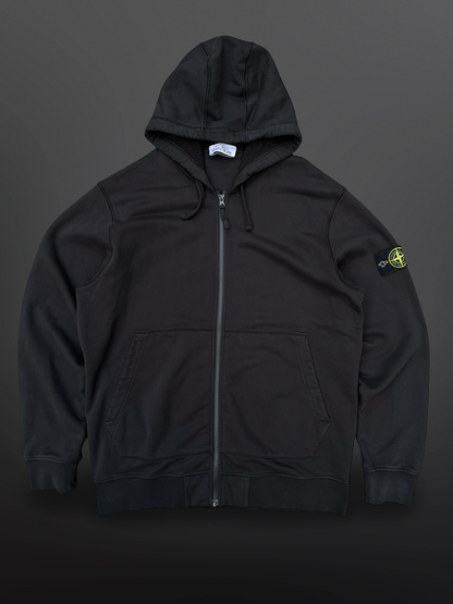 Stone Island Zip Hoodie – Black XXL