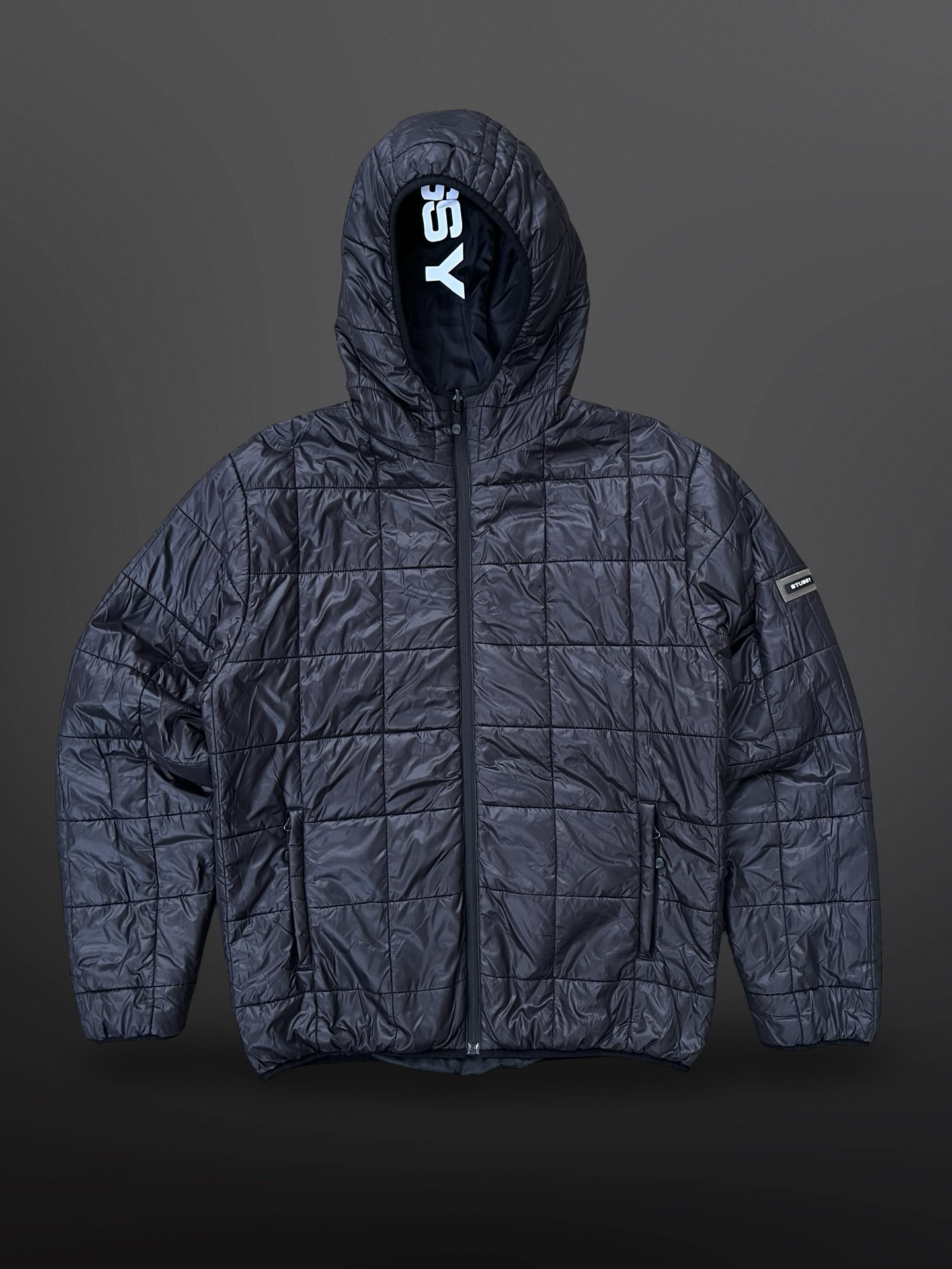 Stussy Reversible Hooded Jacket – Large – Refleks Logo