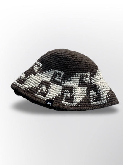 Stussy wave knit bucket hat black Giza