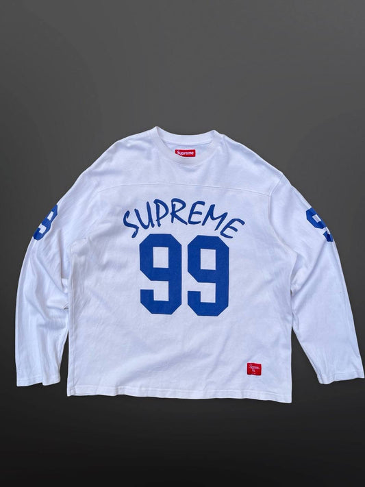 Supreme 99 L/S Football Top White Long Sleeve XL