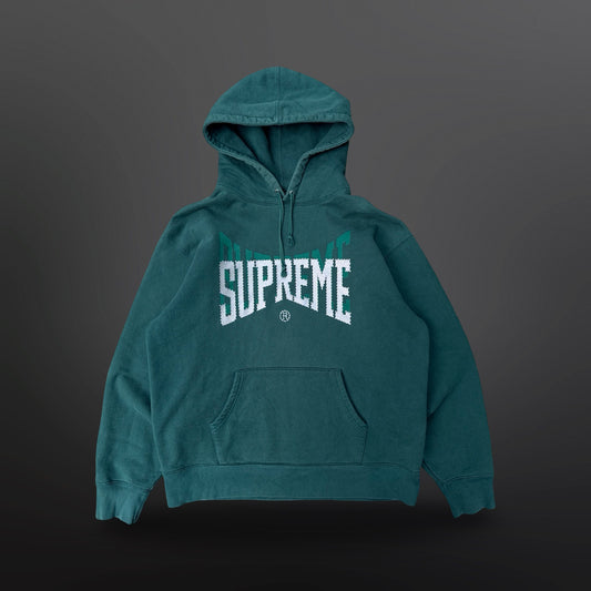 Supreme Appliqué Logo Hoodie – Green – Large