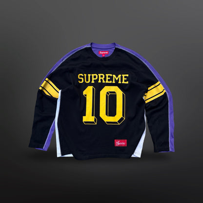 Supreme Hockey Jersey / Long Sleeve – Black / Purple – Size Small