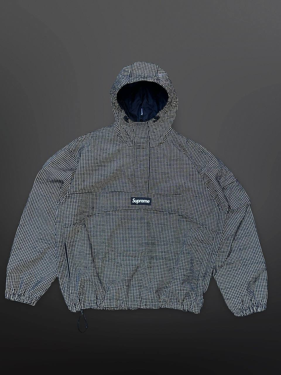 Supreme Reflective Anorak Jakke Rip Stop Pullover L Large Sort