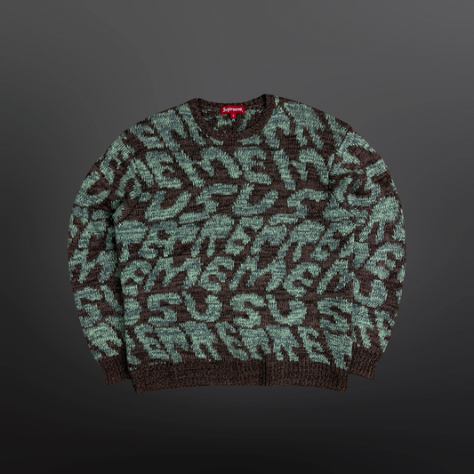 Supreme Stacked Sweater – Small Brown/Green