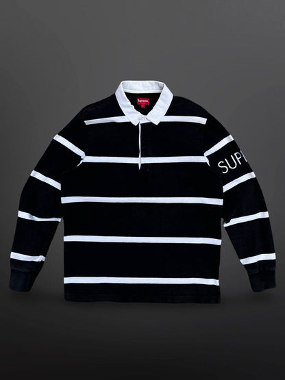 Supreme Striped Rugby FW16 Black L Large
