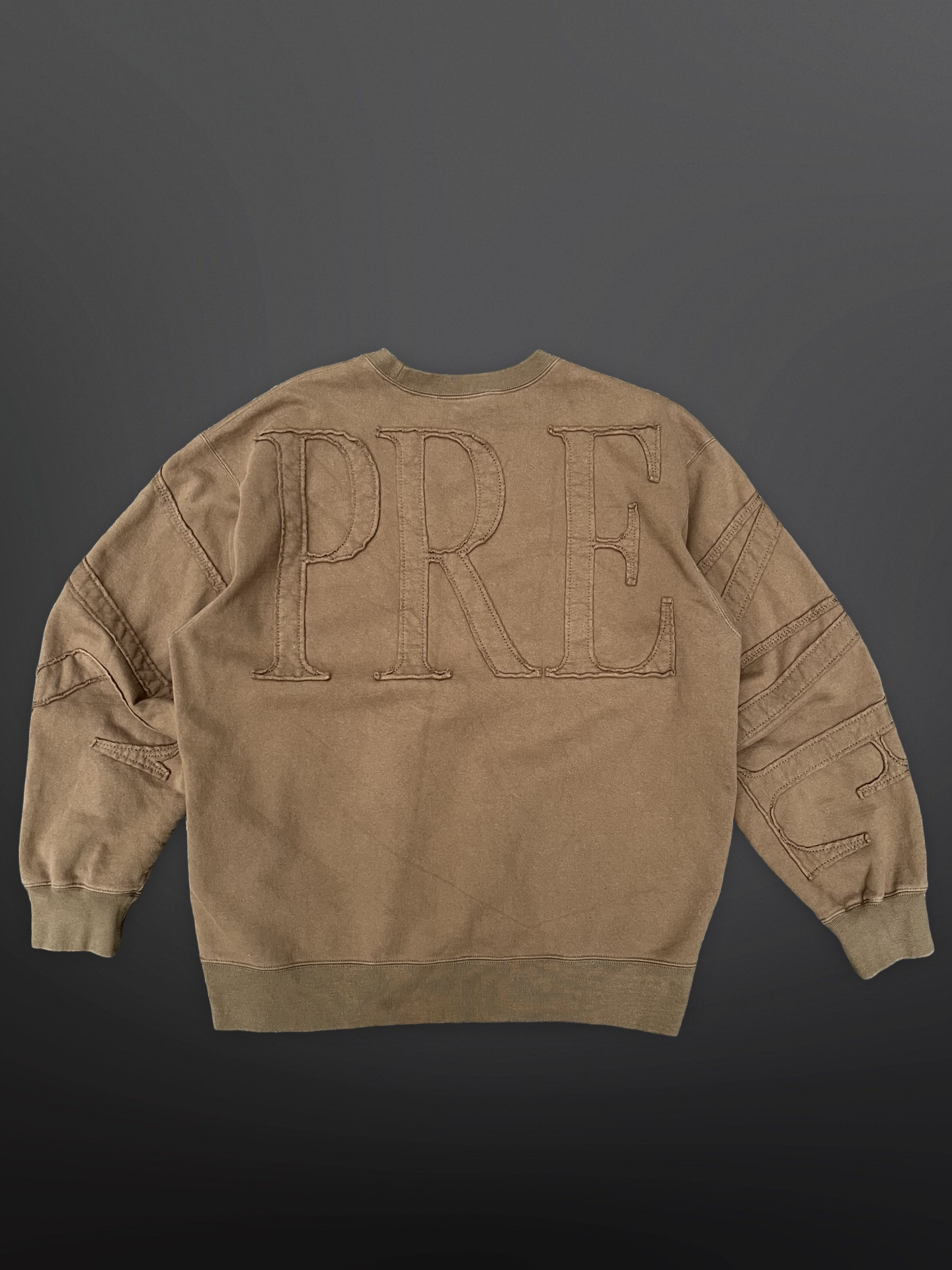 Supreme Tonal Appliqué Crewneck Olive Brown, Str. Large