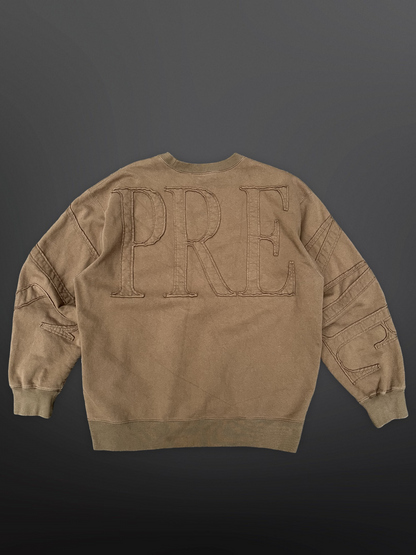 Supreme Tonal Appliqué Crewneck Olive Brown, Str. Large