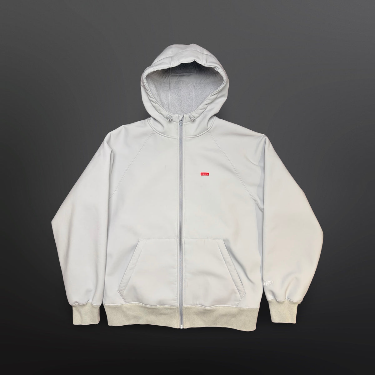 Supreme Windstopper Zip Hoodie – Light Grey – Small