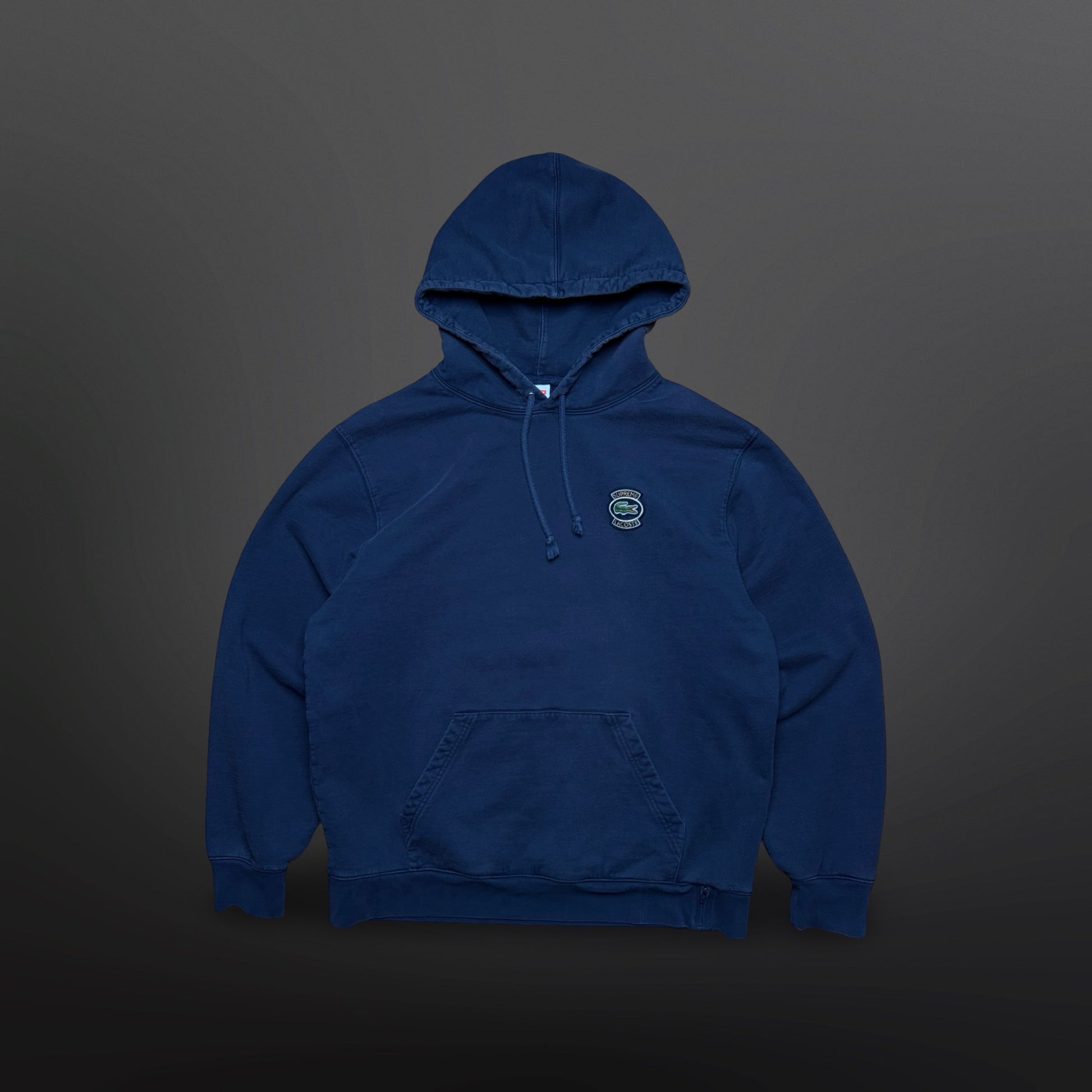 Supreme x Lacoste Hoodie Hættetrøje XL (Navy)