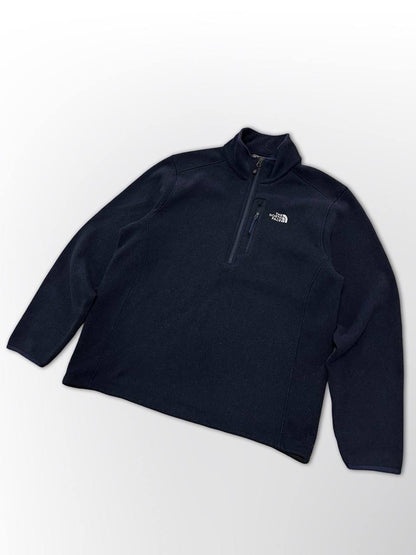 The North Face Fleece Quarter Zip Large Navy Blå Brugt