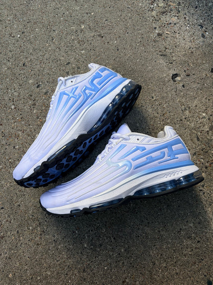 Nike x Supreme Air Max 2001 Air Ecstasy – sideprofiler, blå paneler og synlige Air-enheder